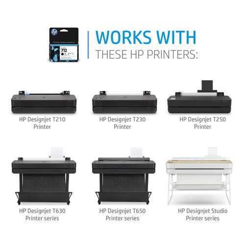 HP 712 80-ml Black DesignJet Ink Cartridge HP 712 80-ml Black DesignJet Ink Cartridge